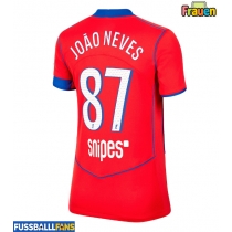 Paris Saint-Germain Joao Neves #87 3rd trikot Frauen 2025-26 Kurzarm
